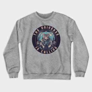 Space cat | Cyberpunk cat pilot Crewneck Sweatshirt